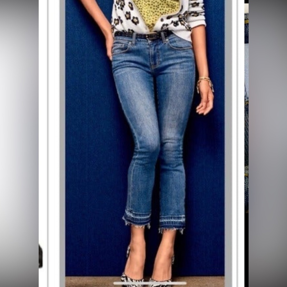 Cabi kick it crop blue jeans